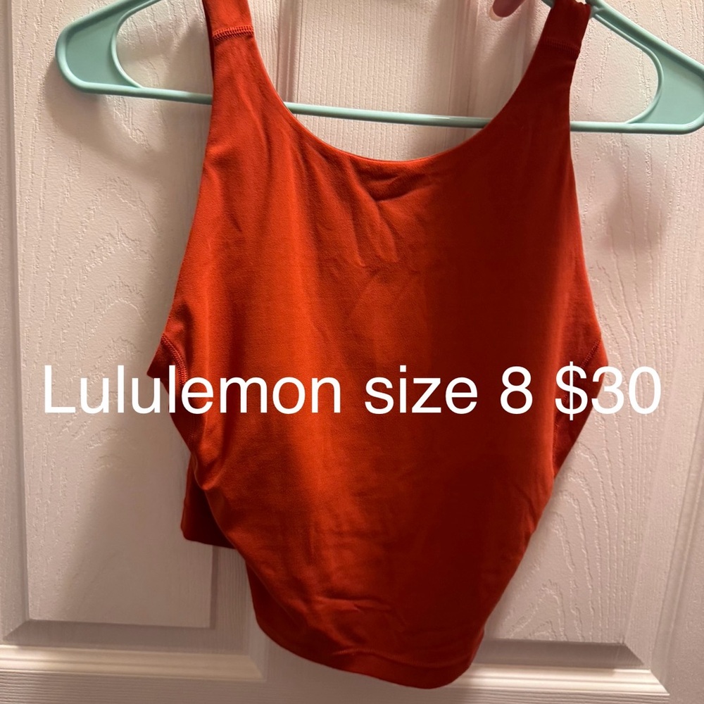 Lululemon Athletica Women's Red Crop Top